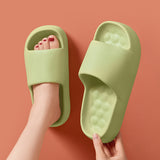 Summer Thick Platform Slippers Women 2024 New Non Slip Soft Cloud Slides Woman Unisex Thick-Sole Beach Flip Flops