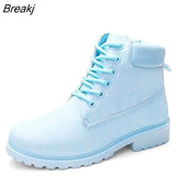 Boots For Women 2023 New Brand Snow Boots Fashion Warm Winter Boots Women Solid Square Heel Shoes Woman Plus Size