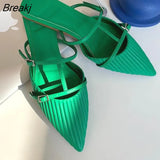 Slippers Women New Summer Fashion Leisure Pointed Toe Flat Slippers Outside Womans Shoes Low (1cm-3cm) Zapatos Para