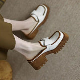 Women's Sneakers With Platform Shoes Thick Sole 2023 Casual Leather Low Fabric Mules Rubber Concise Square Toe Rome