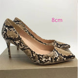 Snake Print 12cm Extreme High Heel Pointed Toe Women Pumps Valentine Stiletto Woman Shoes Party Evening YG027