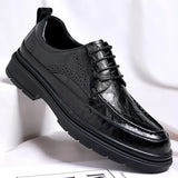Men Casual Shoes lace up Male Dress Shoes Fashional Men Business Breathable Round Toe Men Casual Shoes outdoor Leather Shoes