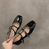 Red Mary Jane Shoes For Women's Shoes 2023 New Summer French Evening Black Spring And Autumn Single