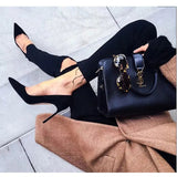 Sexy Women Pumps Spring/Autumn High heels Pointed Toe black Wedding Shoes Sexy High Heel shoes for Women