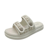 Sandals Summer New Flat British Wind Embroidery Thick-soled Casual Casual Roman Fragrance Designer Shoes
