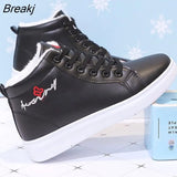 Women Snow Boots Winter Plush Keep Warm Cotton Shoes Lace Up Velvet Ankle Boots Platform Student Leisure Zapatos De Mujer
