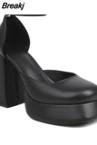 High Heeled Women Pumps 2023 Vintage Buckle Mary Jane Shoes Great Quality In Spring Summer All-match Temperament