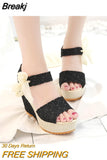 Lace Leisure Women Wedges Heeled Women Shoes 2023 Summer Sandals Party Platform High Heels Shoes