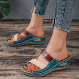 Breakj Bottom Large-Size Roman Wind Sandals Women's Hole Hole Lightly Exposed Toe And Slippers