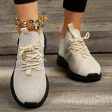 New Breathable Walking Sneakers for Women Mesh Knitted Slip On Running Shoes Woman Lightweight Non Slip Tennis Shoes