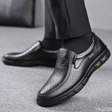Shoes Genuine Leather Casual Shoes For Men Flat Platform Walking Shoes Outdoor Footwear Loafers Breathable