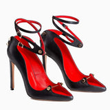 Runway Women Pumps Crystal Metal Decoration High Heels Sandals For Women Luxury Designer Nightclubs Banquets Female