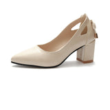 Heels Women's 2023 New Women's Shoes Pointed Toe Shallow Mouth Single Shoes Women's Thick Heel Fashion Shoes Size