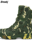 Men Boots Work Safty Shoes Men Desert Tactical Military Boots Autumn Winter Special Force Army Ankle Boots Men