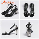 High Heeled Women Sandals 2023 New Fashion Spring Summer Simply Sandals Shoes European Style Fashion Buckle Strap