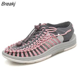 Sandals Men Handmade Weave Hollow Shoes Outdoor Non-slip Beach Sandals Lightweight Summer Women Sandalias Plus Size