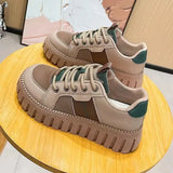 Women's Heels Tennis Female Sneakers Platform Woman-shoes Trainers Colorful Thick Sole Mesh Roses 2023 Round Toe Fabric