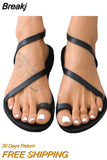 New Summer Sandals Women Flat Thong Woman Narrow Band Flip Flops Slip on Female Beach Shoes Ladies Fashion