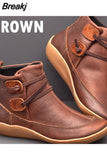 2023 Autumn Winter Retro Women Shoes Fashion Leather Ankle Boots Zapatos De Mujer Wram Botas Booties Chaussures