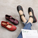 Leather Soft Bottom Women Flats Mother Shoes Comfort Oxford Shoes For Women Shoes Women Loafers