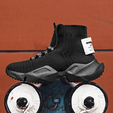 Men Sneakers High Top Sock Shoes Breathable Sports Walking Shoes Thick Bottom Men Casual Shoes Large Size