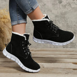 And Winter 2023 New Women's Shoes High-Top Leisure Thick-Soled Velvet Warm Snow Boots Flat-Soled Short