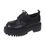 Breakj Wind Small Leather Shoes 2025 New Autumn Shoes Thick Back With Round Head Single Shoes Spring And Autumn Retro Lefu