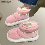 Women's Snow Boots 2023 Warm Down Female Winter Shoes Mixed Color Outdoor Ankle Boots for Women Plush Design Casual