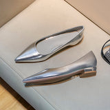 Breakj Pointed Thick Heel High Heels Women 2025 New Light-Mouthed Temperament Retro Commute Low Heel Single Shoes Are Not