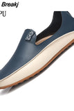 Men Boat Shoes Leather Mens Loafers Lightweight Sneakers Italian Breathable Slip-on Driving Casual Shoes Men Size 47 for