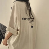 Fashion Woman T Shirts Summer Clothes Loose-Fitting Long Sleeves T-shirt Women's Tops Ropa Mujer Camisetas Hiphop
