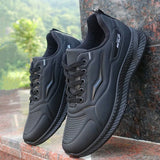 Men's Autumn Leather Waterproof Sneakers Man Sports Casual Shoes Black Fashion Work Shoes Man Fashion Sneakers Male