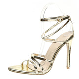 Breakj Summer New Sexy Comfortable Leather Thin Heel Women's Sandals Pure Color Pointed Large Yard Fish Mouth High Heel