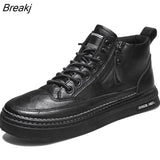 Men's Boots Winter Cotton Shoes High-top Fashion Casual Shoes Trend Boots Flat Shoes Korean Version Tooling Shoes