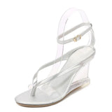 Wear Outside Summer Slippers Candy Color Sandals Ankle Strap 8CM Walk Show Super High Heels Peep Toe Wedding Women