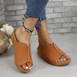 Breakj New Large-Size Women's Shoes Sandals Comfortable Slope And Slippers