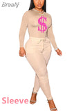 Sexy Women Skinny Two Piece Sets Summer Bodycon Tracksuits Sleeveless PrintingTop + Leggings Pants 2pcs Outfits