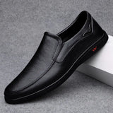 Men Casual Shoes outdoor Luxury Brand 2023 genuine Leather Mens Loafers Moccasins Breathable Slip on Black Driving Shoes