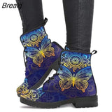 Print Autumn Lady High Top Skull Pattern Boot 2022British PU Women's Fashion Cool Work Boots zapatillas mujer