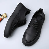 Men Casual Shoes lace up fashion Genuine Leather Board Shoes outdoor Shoes Zapatos Casuales Hombres handmade oxfords Men
