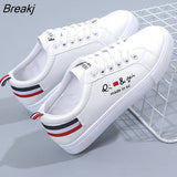 Women Sneakers Fashion Shoes Casual Flats Sneakers Female Fashion Comfort White Vulcanized Platform