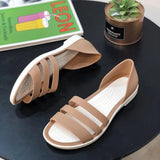 Sandals Women 2023 New Fashion Simple Round Head Solid Candy Color Open Toe Versatile Square Heel Women's