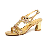 New Diamond Sandals In The Summer Of 2024 Wear Fairy High Heels, Thick Heels, Summer Fashion Non-Skid Crystal