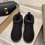 Breakj Shoes Large Winter New Flat Bottom Short Northeastern Cotton Shoes Men Plus Velvet Thick To Keep The Snow Boots