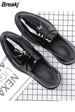Men Dress Shoes British breathable trend shoes Patent Leather Luxury Fashion Men Shoes Oxford Shoes