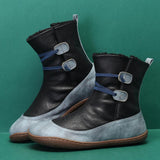 Women Ankle Boots 2023New Autumn Winter Warm Short Plush Boot Female Retro Mix Color Women's Shoes Ladies Outdoor Flat Big