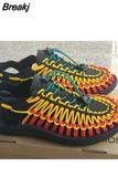 Men Sandal 2023 New Summer Weave Breathable Sandals Fashion Soft Flat Outdoor Beach Vacation Light Casual