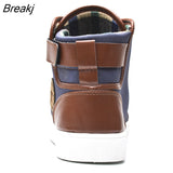 Autumn Winter Male Footwear Patchwork Flats sneakers High Top Men Shoes Canvas Men Casual Shoes BIG Size