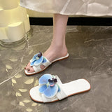 New Women's Slippers 2024 Fashion flower Women's Sandals Bathroom Slippers Banquet Party Women's Shoes slides