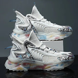 Men Sneakers Platform Men Casual Shoes Hollow Net Tennis Luxury Shoes Fashion Running Walking Shoes For Men Big Size
